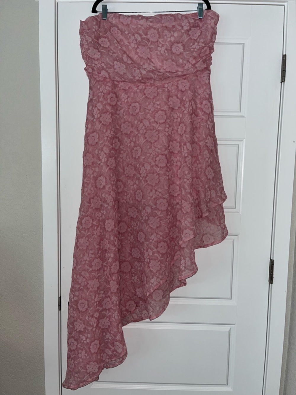 NWT En Elly x Free People Plus Size 1x Pink Asymmetrical Strapless Dress